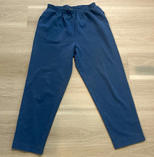 Vintage Alfred Dunner Pants Size 14p Blue Elastic Waist High Rise Made in USA