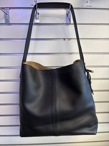 McQueen T-Bar Sling Shopper Leather Bag