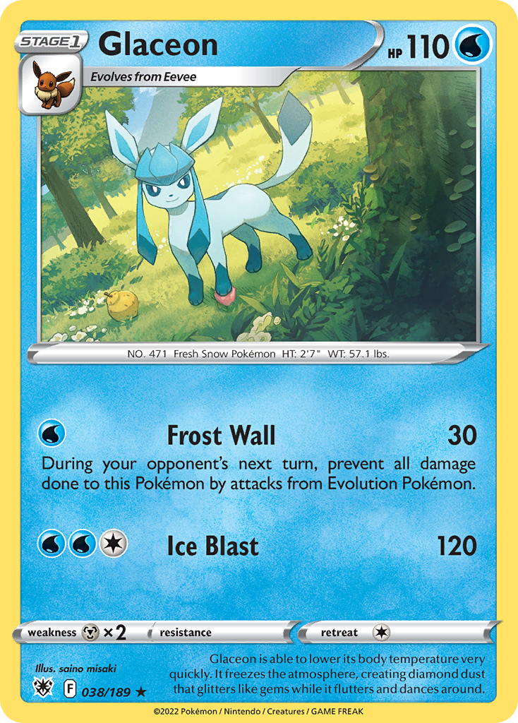 Glaceon 38/189 Rare | Astral Radiance | Pokemon Card | eBay