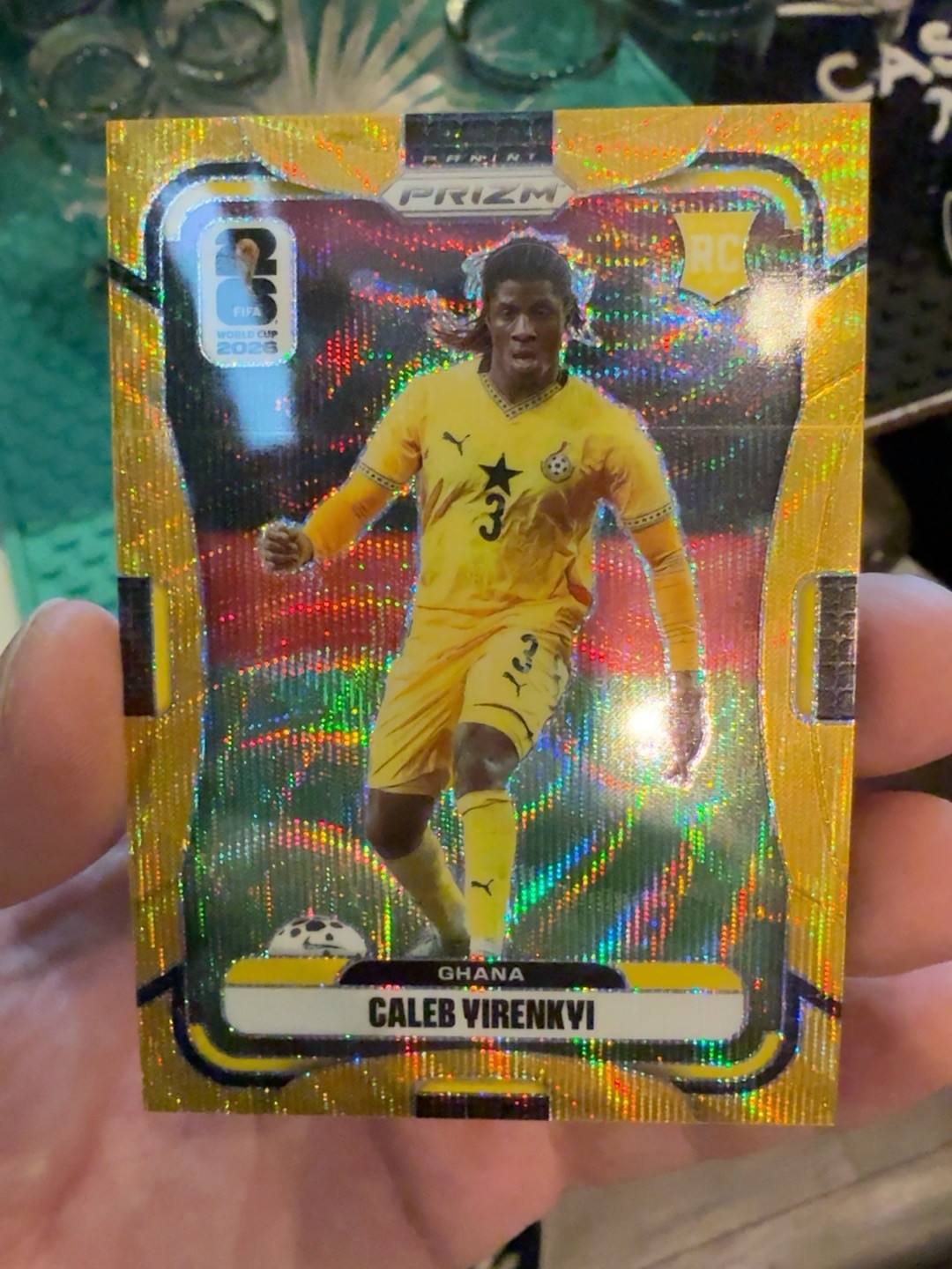2026 Panini Prizm Fifa World Cup - Caleb Yirenkyi #227 Gold Prizm /10 view 4