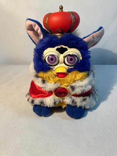 King Furby Your Royal Majesty Vintage Purple Eyes Original Tag Parts Repair