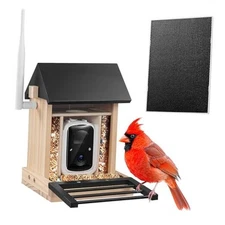 Smart Bird Feeder with Solar Camera - AI Bird 1000+ Species Recognition, 2K HD 