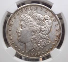 1886 "O" Morgan SILVER Dollar "E" CLASH VAM-1A $1 NGC AU53 #001 About Unc ECC&C