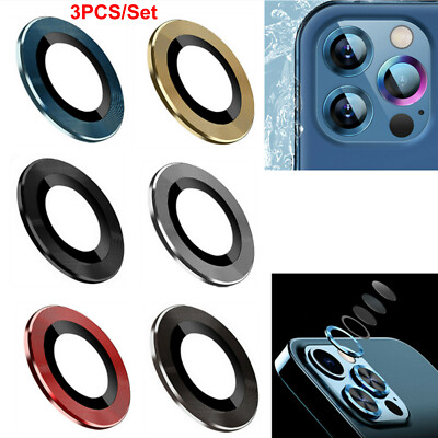 For iPhone 13 Pro Max/Mini Camera Lens Phone Protector Lens Film +Metal Ring Kit