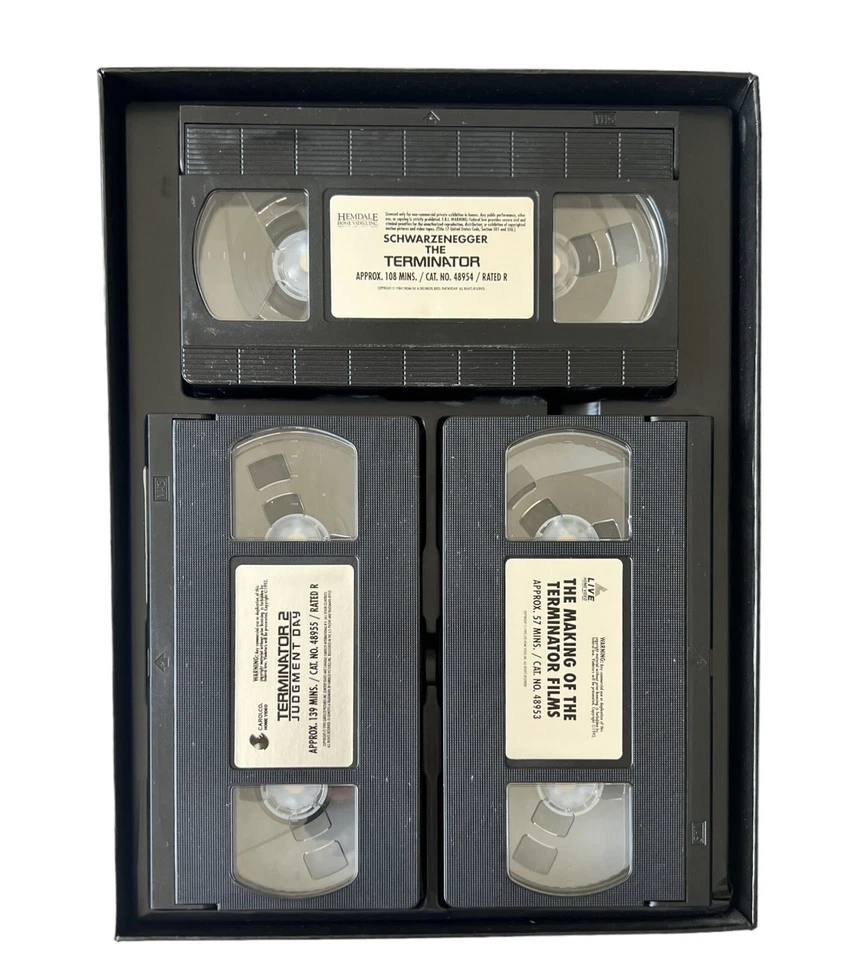 The Terminator Collection Limited Edition Box Set 3 VHS Collectors Book 1992 - Image 3 of 4