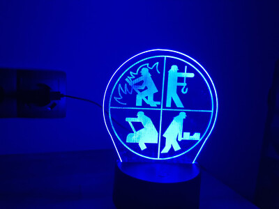 Feuerwehr LED Nachtlicht, Rettungsdienst, Retten , Motivlicht, Geschenk, Schild