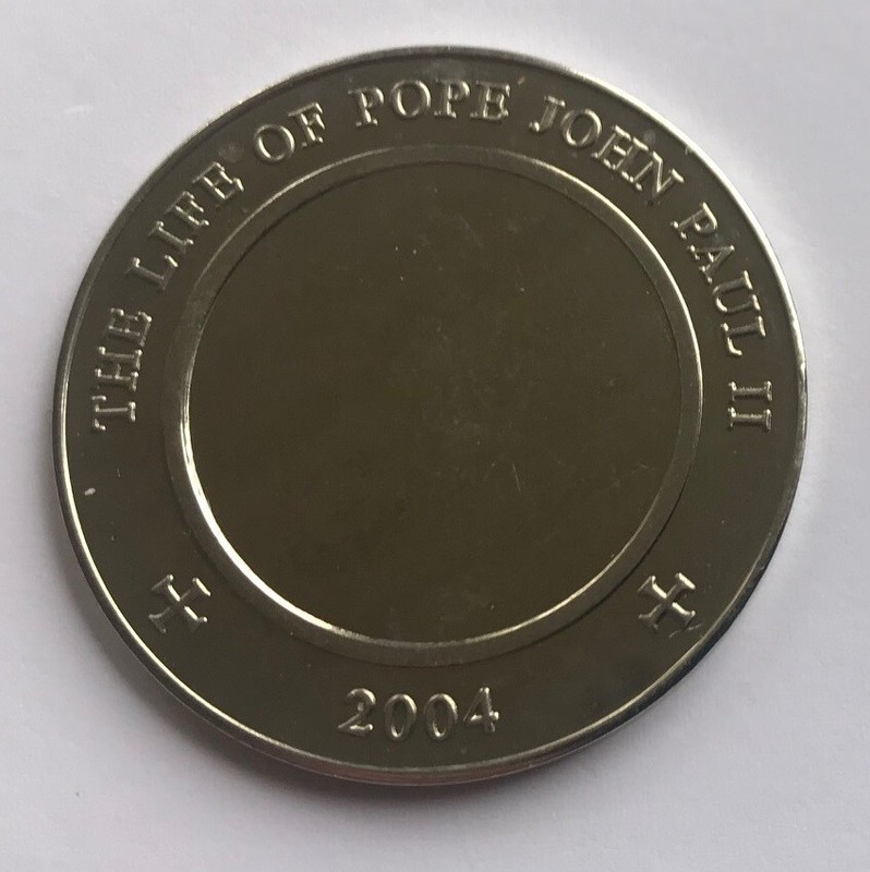 2004 Somalia large 25 shillings-Pope John Paul II Poland - Blank planchet