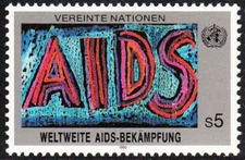 UN Vienna #Mi100 MNH 1990 Fighting aids [99]