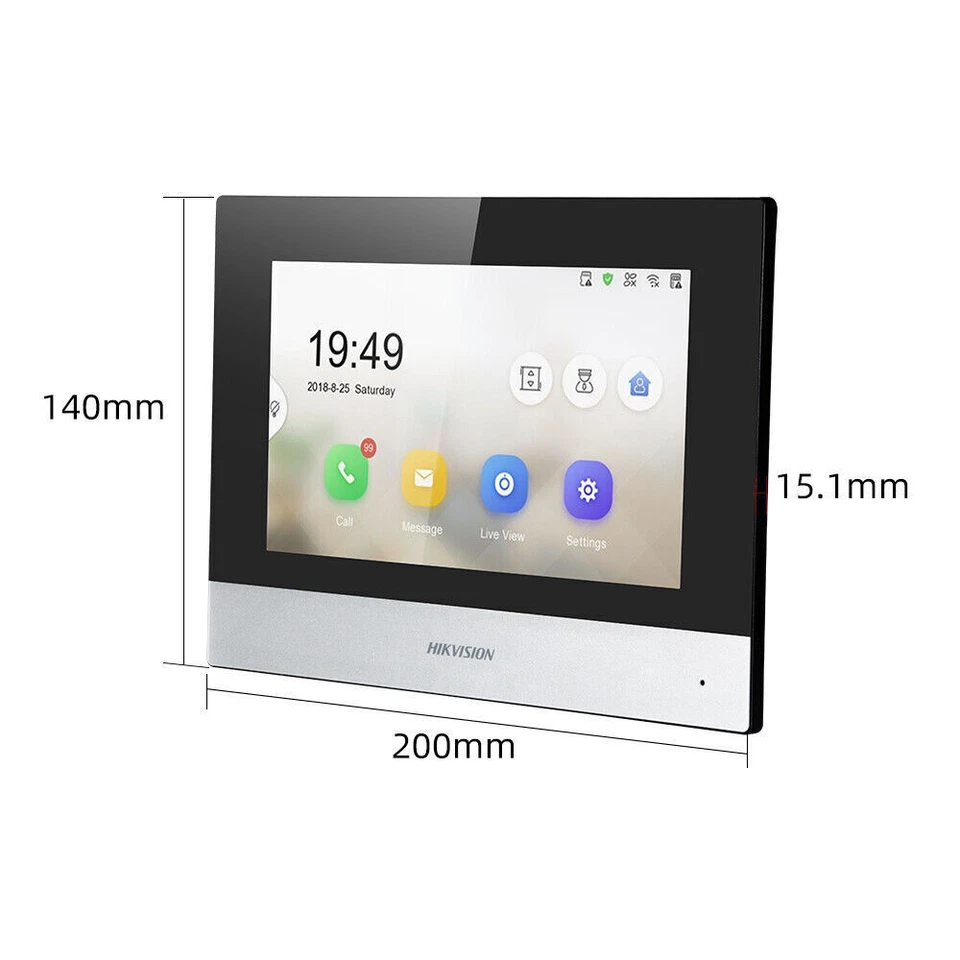 Hikvision DS-KH6320-WTE1 7" Indoor Station Monitor WiFi PoE IP Video Intercom - Image 4 of 4