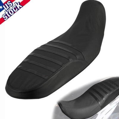 Non-Slip Seat Cover For Honda Navi 110 Motorcycle - Black PVC Protective Cover