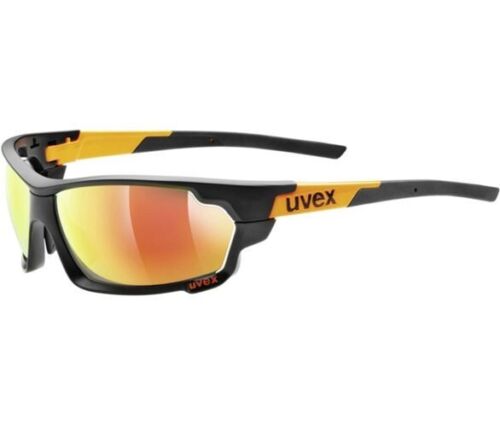 Gafas de sol deportivas Uvex sportstyle 702 negras mate naranja - Imagen 1 de 1