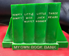 VTG MY OWN BOOK PLASTIC BANK STOPPER Fairytale Three Bears Humpty Dumpty ARDEE