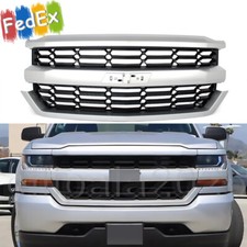 For Chevrolet Silverado 1500 2016-2018 Silver Ice Metallic Front Bumper Grille