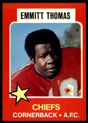 1975 WONDER BREAD EMMITT THOMAS KANSAS CITY CHIEFS #2D
