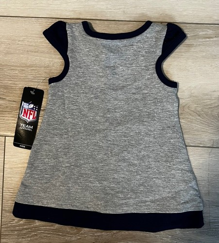 Abito NFL Team Apparel blu navy/grigio Denver Broncos ragazza taglia 12M - Foto 2 di 3