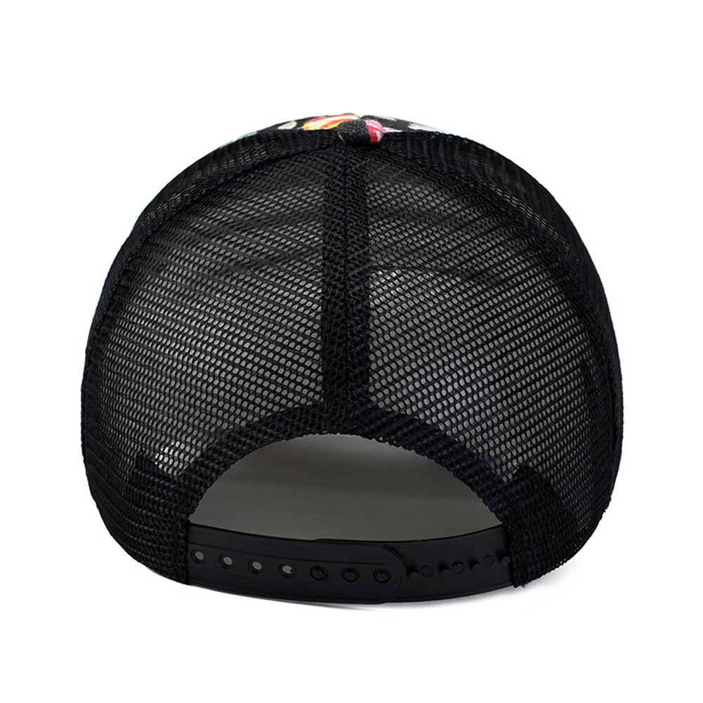 APL Cappellino baseball donna protezione solare rosa fantasia floreale casual rete cappello regolabile B