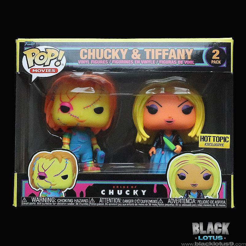 Funko Pop! Blacklight Chucky Tiffany Hot Topic Black Light Funko Pop! Blacklight Chucky Tiffany Hot Topic Black Light