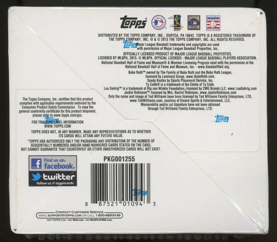 2013 Topps Baseball Update Series Retail Box Factory Sealed - Image 2 of 2