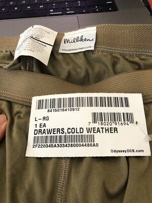 Gen 3 Peckham Milliken drawers lightweight cold weather large nwts olive