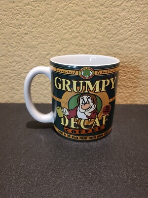 Grumpy Decaf Grumpy Disney Store Exclusive Decaf Coffee Mug Oversize Snow White 7 ...