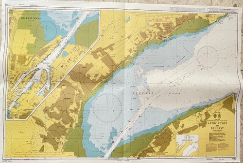 Admiralty 1752 APPROACHES BELFAST Genius Nautical Maritime Paper Map Chart