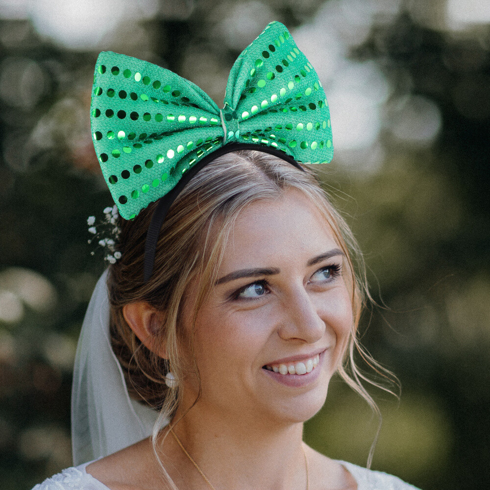 MOTHNUR Schmetterlings Stirnband Damen - Blauer Party Kopfschmuck