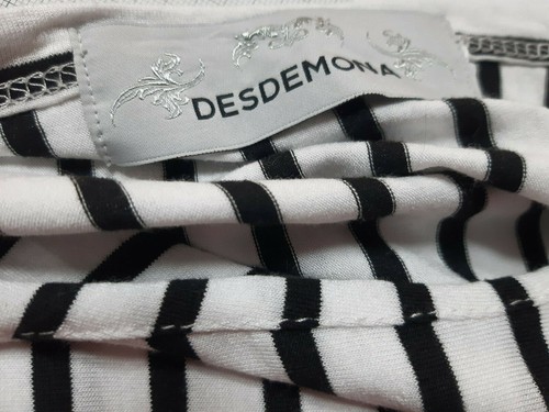 DESDEMONA Long Shirt, Gr. M (36/38), schwarz weiß gestreift - Bild 4 von 12