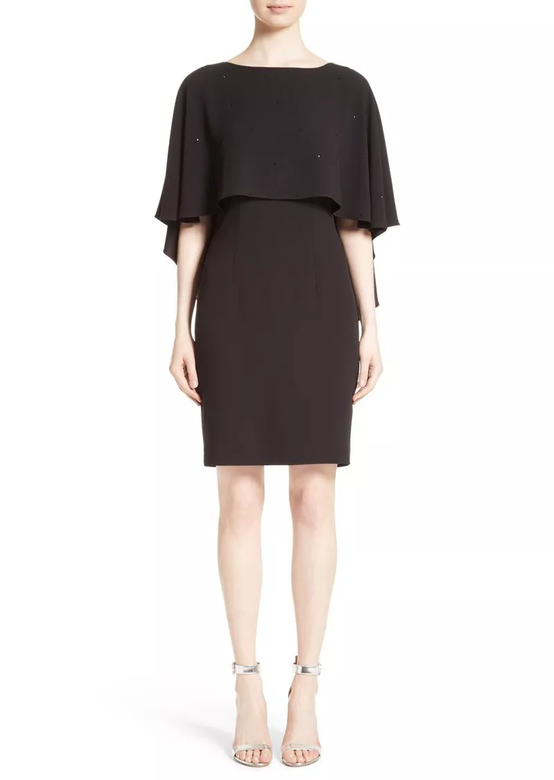 Calvin klein deals crepe cape dress