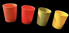 Lot of 4 Vintage Tupperware Classic Kids Bell Tumblers Cups No Lids