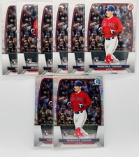 Masataka Yoshida 2023 Bowman RC LOT (8) Mojo Refractor + Base #58 Red Sox