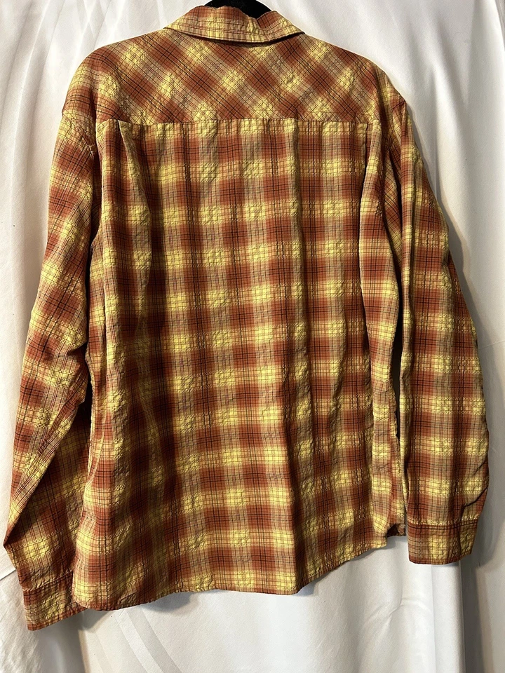 Camisa a Cuadros Royal Robbins Naranja Amarillo Caza Pesca Exterior Talla XXL (S55) Foto 2 de 4