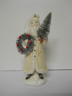 New Demdaco White Santa Suit Ornament Christmas Tree Cheer 5.5" Resin