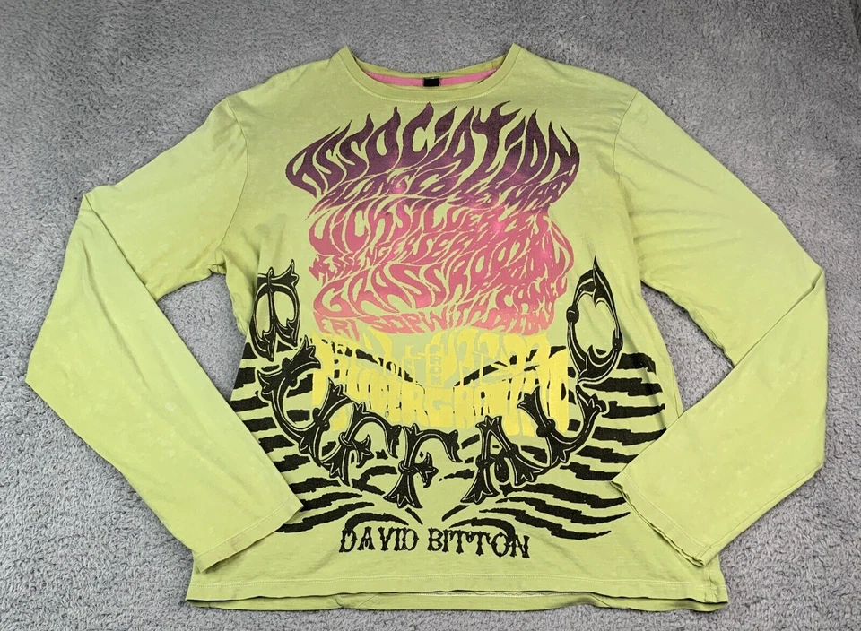 Buffalo David Bitton Men’s Size Large Graphic Tee Long Sleeve Multicolor Casual - Image 2 of 4