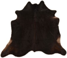 KUHFELL STIERFELL BRAUN ca. 220 x 200 cm RINDERFELL TEPPICH XL