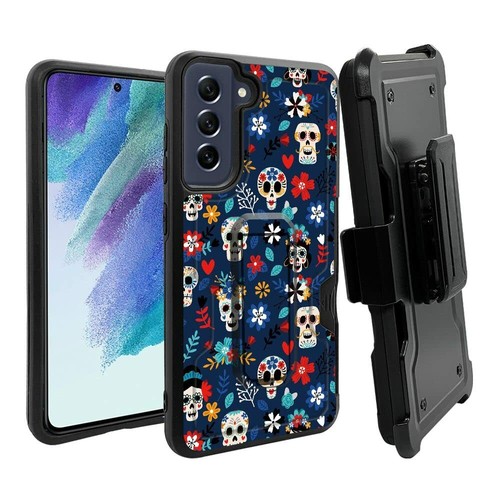Per Samsung S21 FE 5G custodia robusta fondina antiurto + cover vetro temperato p8 - Foto 18 di 25
