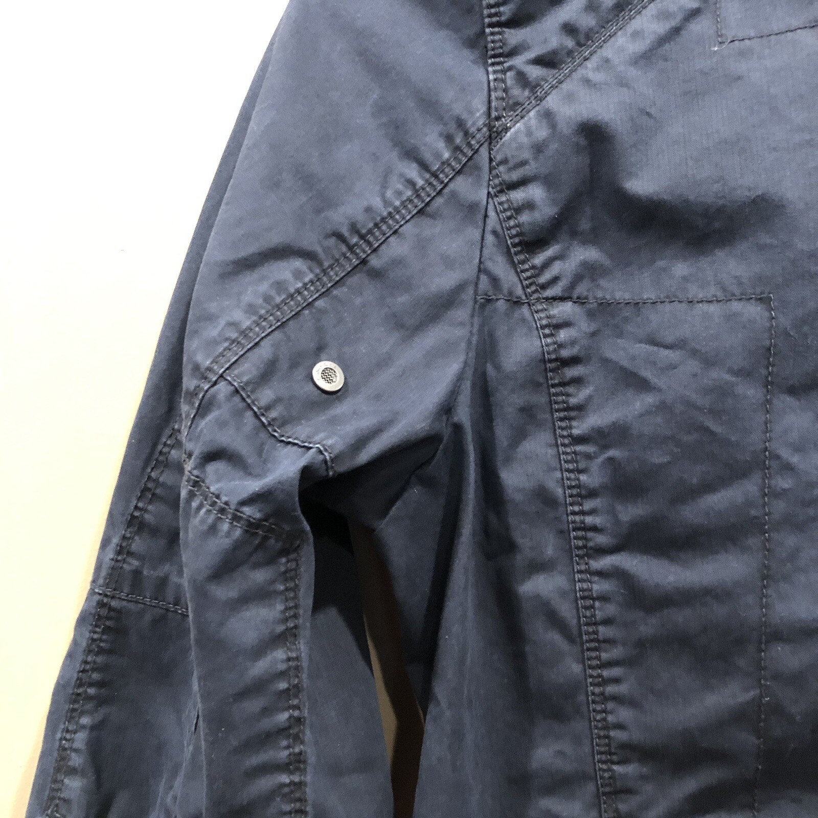 Calvin Klein Men's Navy Blue Full Zipper Jacket Sz L Pockets Zip Logo