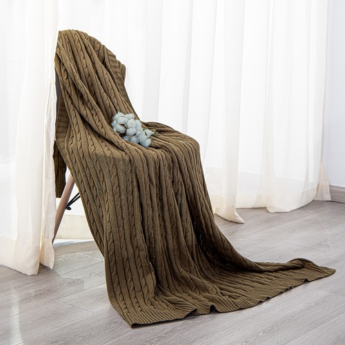 NTBAY 100% Cotton Blanket Weighted Warm Good Craftsmanship 14 Colors Throw Twin - Picture 48 of 108