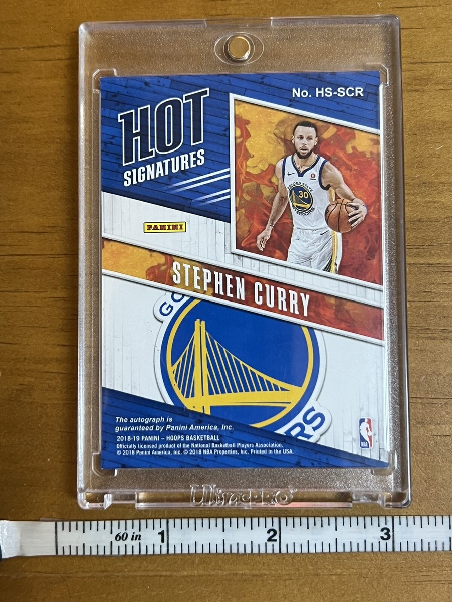 Stephen Curry 2018-19 Panini NBA Hoops Hot Signatures Warrior No