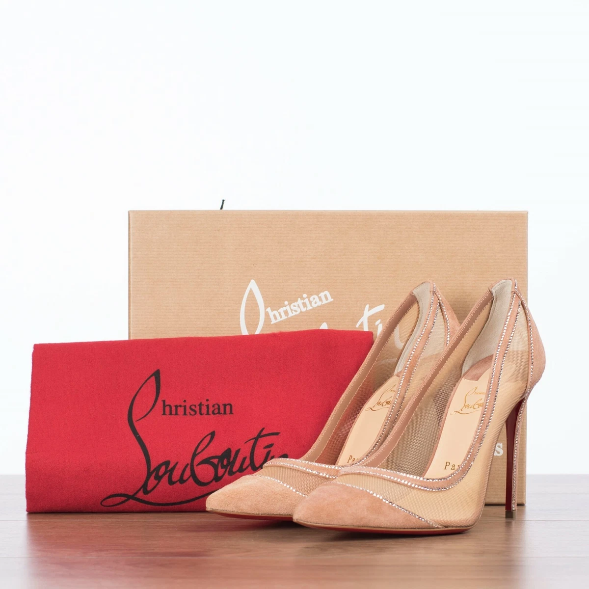 Christian Louboutin Black Suede Galativi 100 Heels