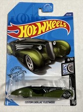 2020 Hot Wheels #121 Rod Squad 8/10 CUSTOM CADILLAC FLEETWOOD Green w/5 Spokes