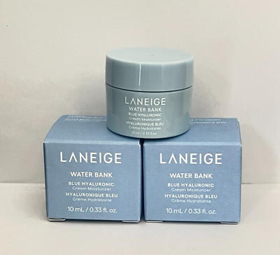 LANEIGE Water Bank Blue Hyaluronic Cream Moisturizer 2 x each 10 ml= 20 ml