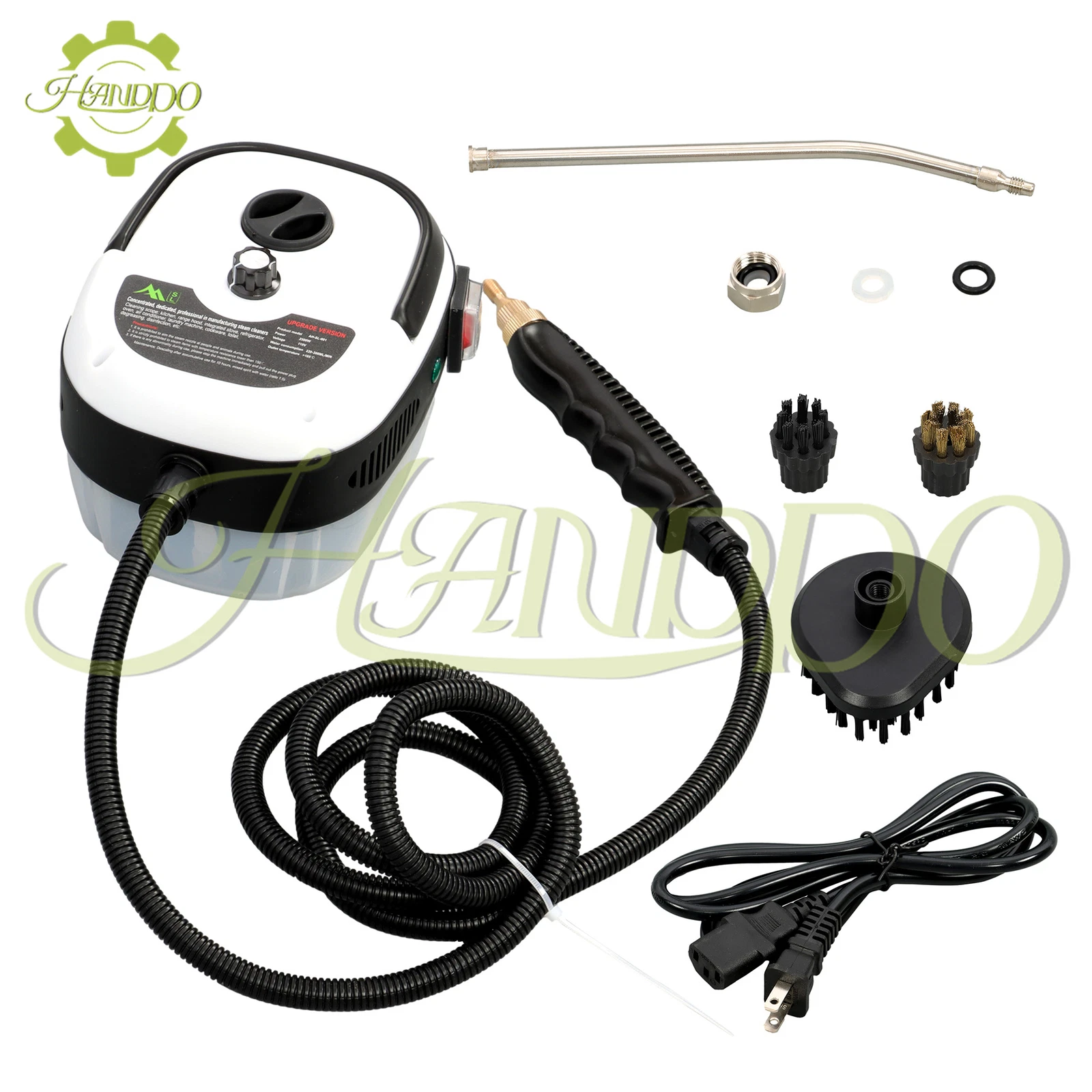2500w 1000ml 110V High Pressure Steam Cleaner Machine Portable (White)
