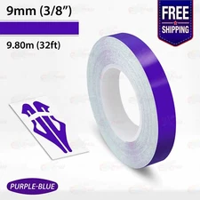PURPLE-BLUE 3/8" PIN STRIPE Car Model Motorcycle Decal TAPE Vinyl Sticker 9mm