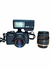 Revueflex AC2 35mm SLR Kamera Set Revuenon 50mm f/1.7 + 2x Konverter Blitz