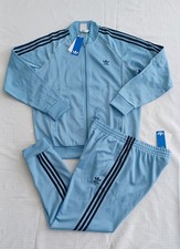 New Adidas Originals Classic Superstar Tracksuit Ash Blue/Black Men's Size 2XL