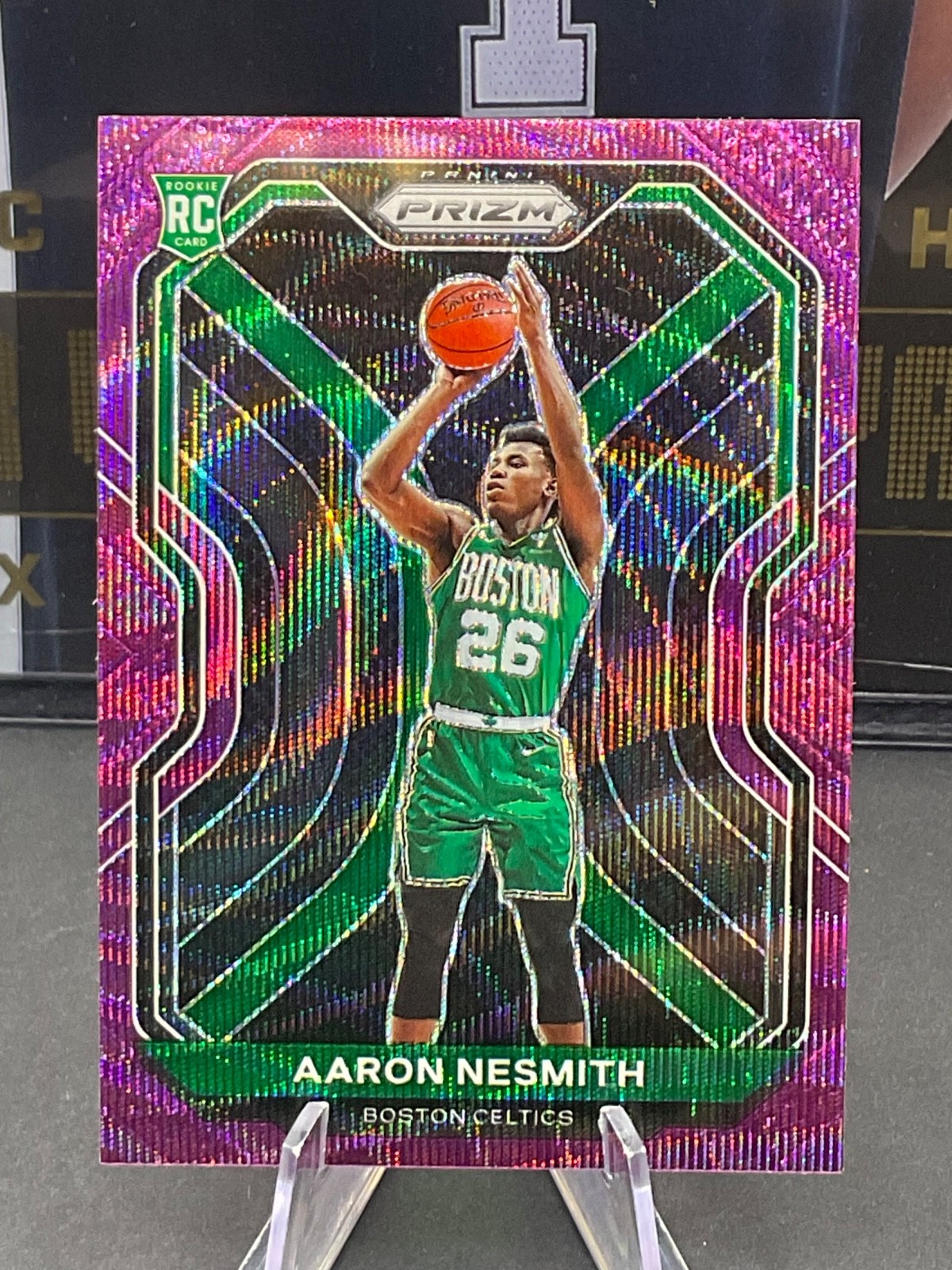 2020-21 Panini Prizm #282 Aaron Nesmith Purple Wave Prizm Rookie Celtics