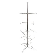 4-Tier Chrome Wire Spinner Rack - Rotating Jewelry Display Organizer