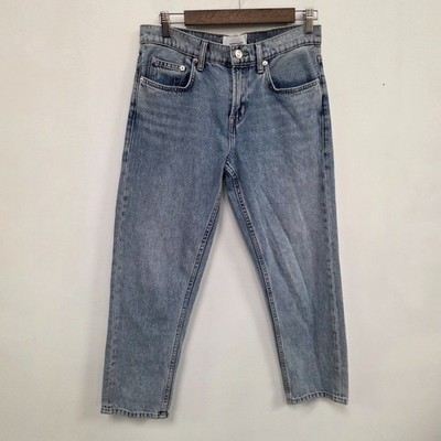 Current Elliott Womens Boyfriend Jeans Size 26 Light Wash Denim High Rise Blue