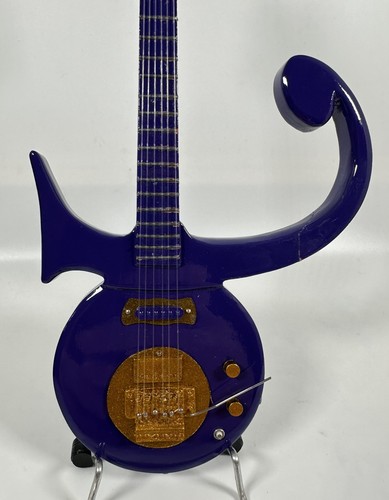 Prince Purple Miniature 10" Replica Guitar - Pick + Stand + Name Plate Included! - Picture 2 of 6