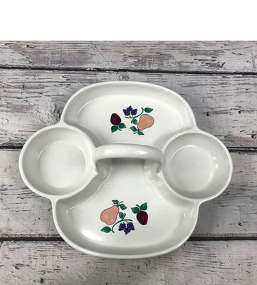 Princess House ORCHARD MEDLEY Ceramic ~ Serving Basket ~ #239 NIB